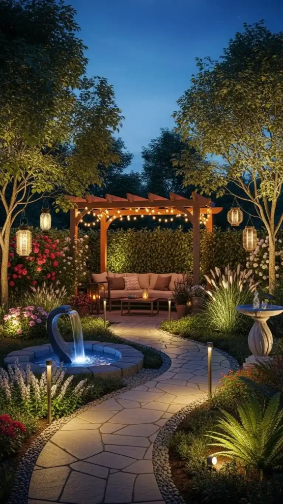 decorative-garden-lighting-for-evening-ambience