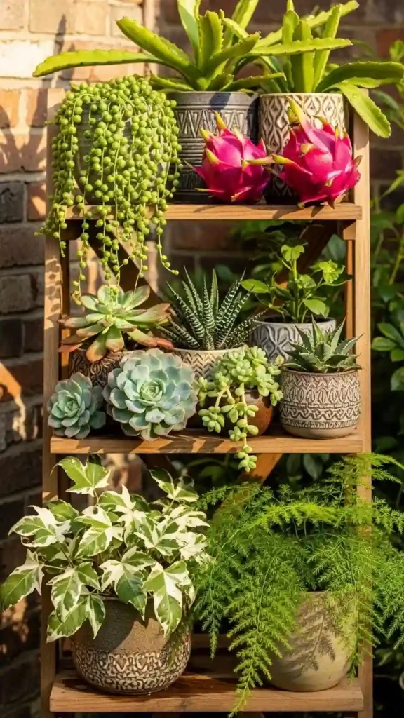 outdoor-plant-shelf-display