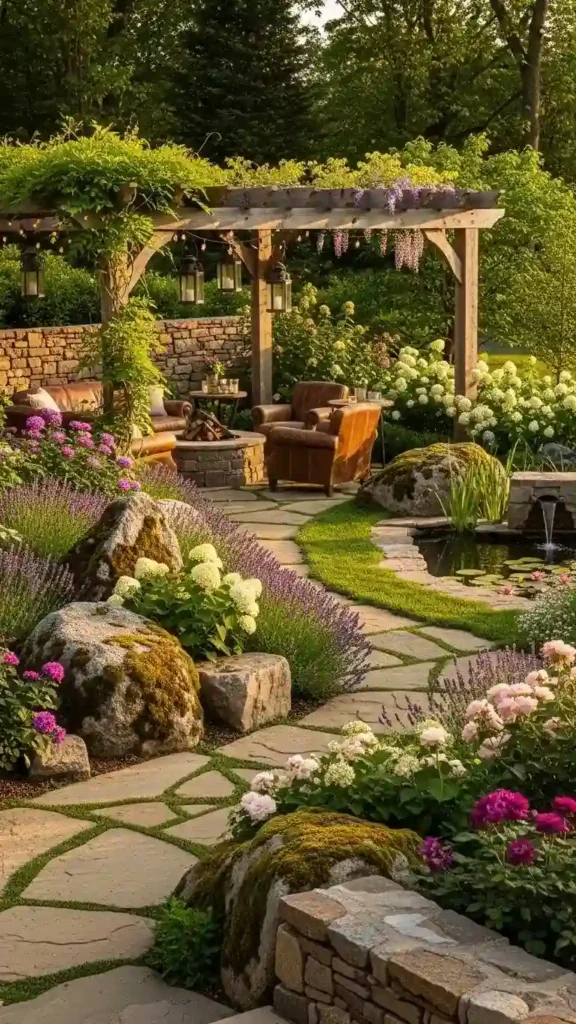 rustic-luxury-garden-with-stone-accents