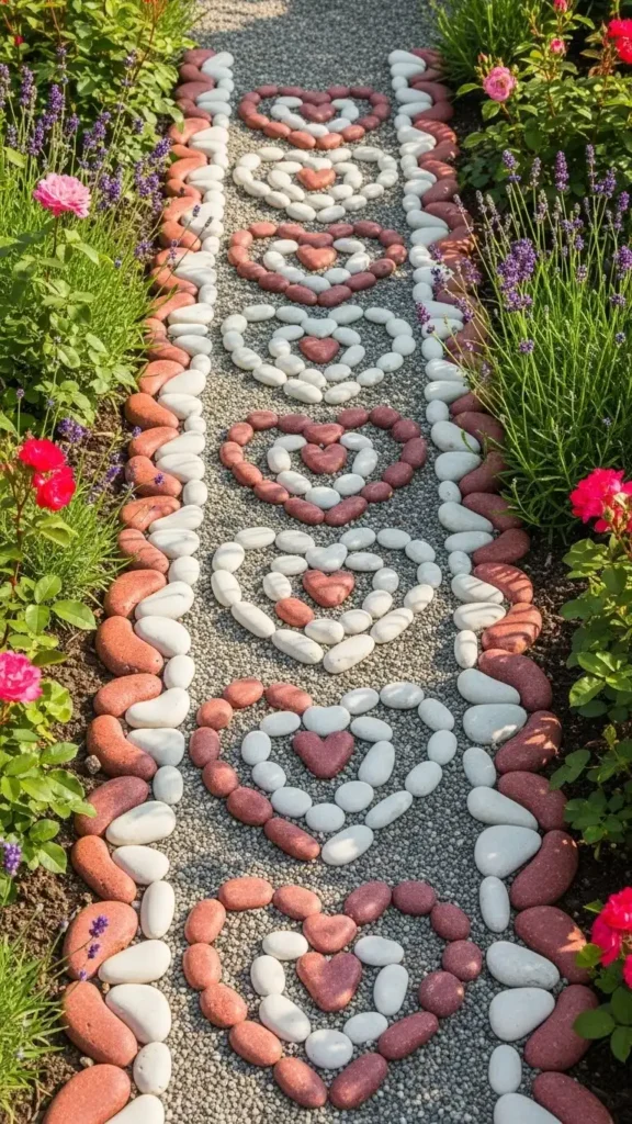 heart-shaped-pebble-borders