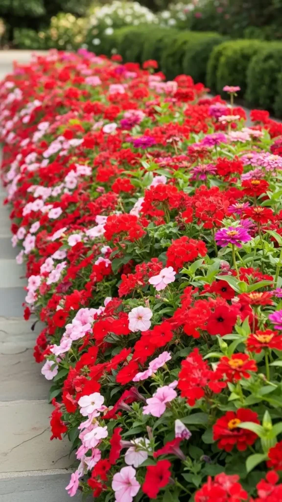 red-and-pink-annuals-in-rows