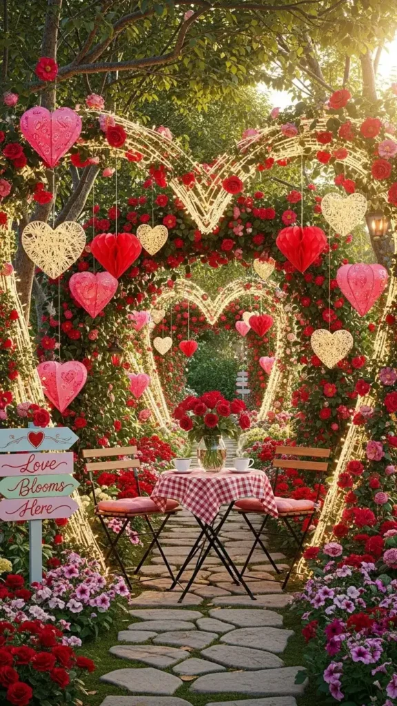 string-heart-garden-decor