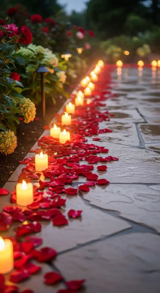 pathway-of-petals-and-led-tealights