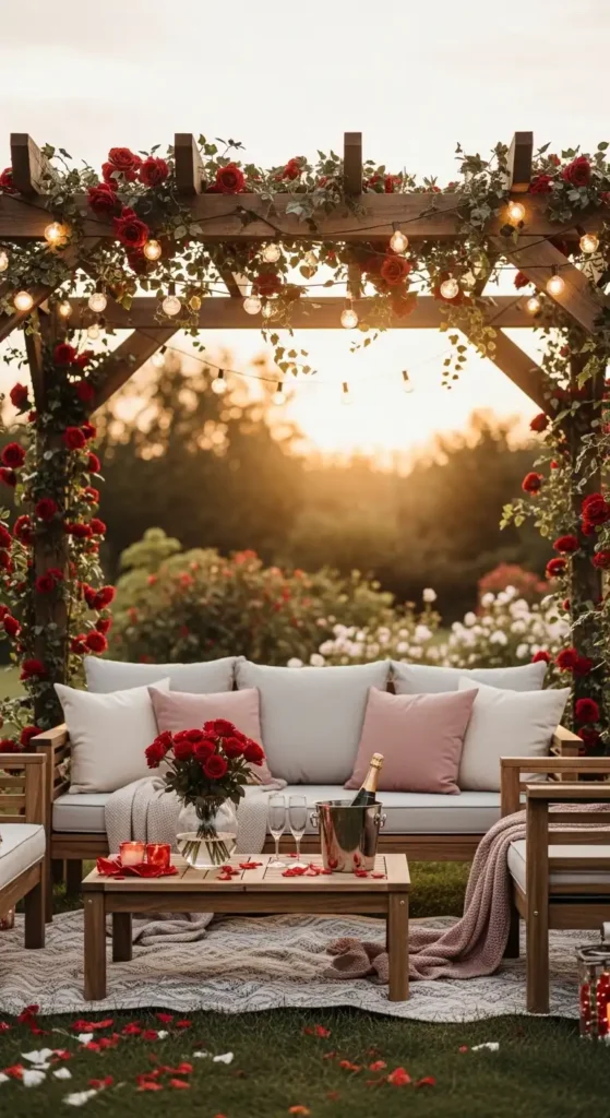 pergola-seating-with-wooden-sofa-set