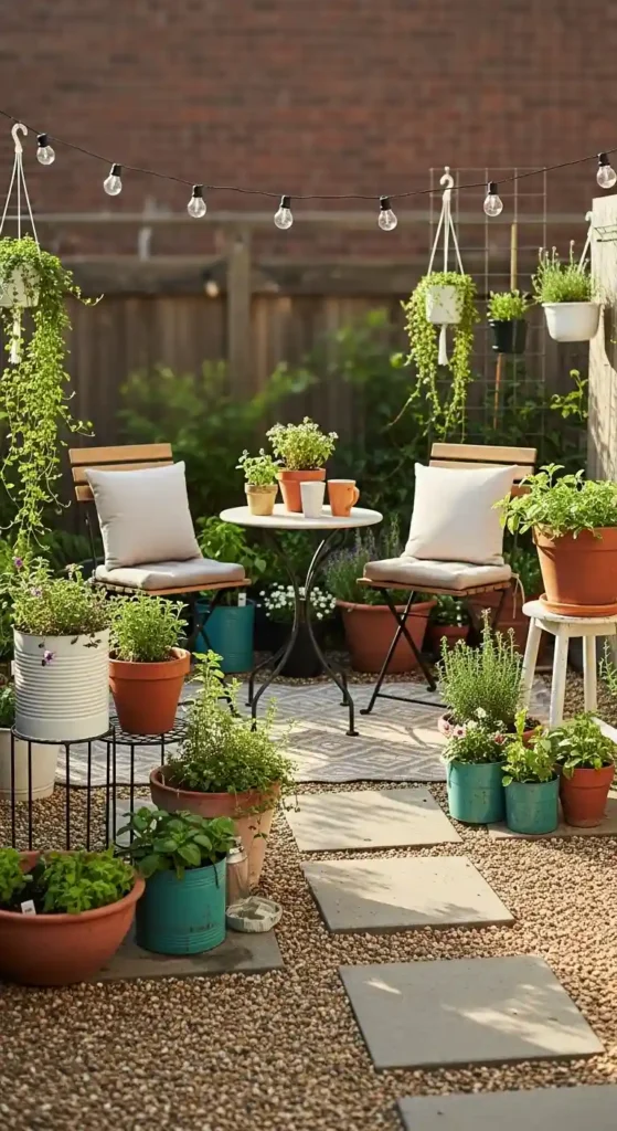 small-patio-seating-with-planters