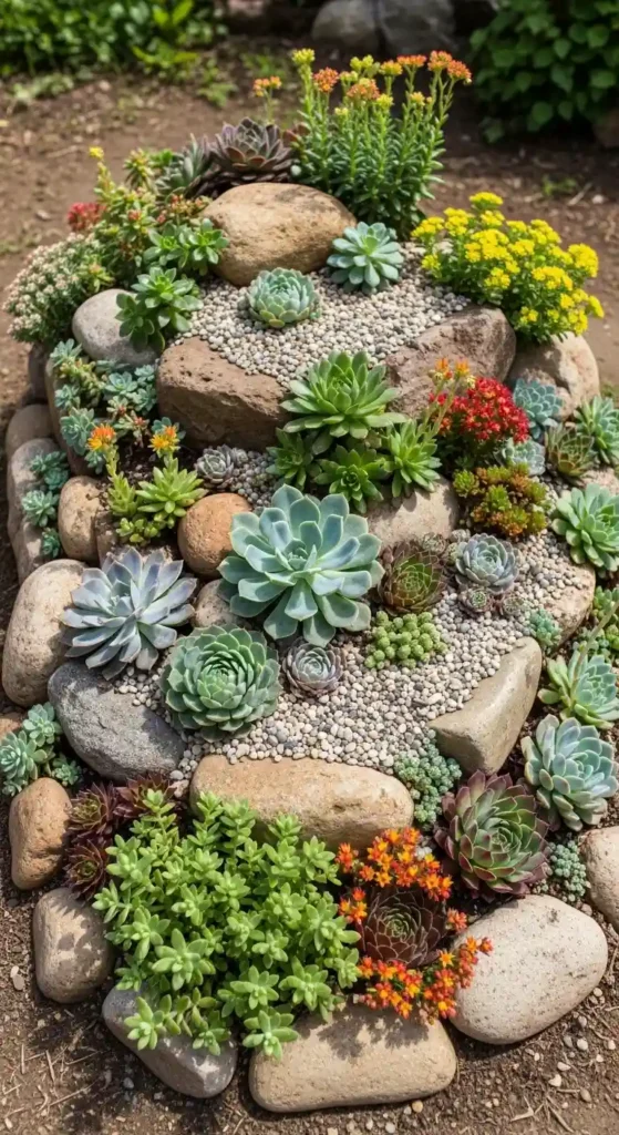 succulent-rock-garden