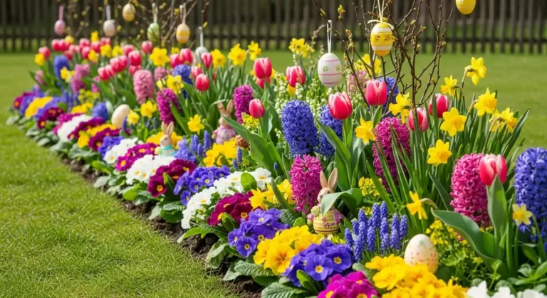 vibrant-easter-garden-border-idea-for-a-colorful-display