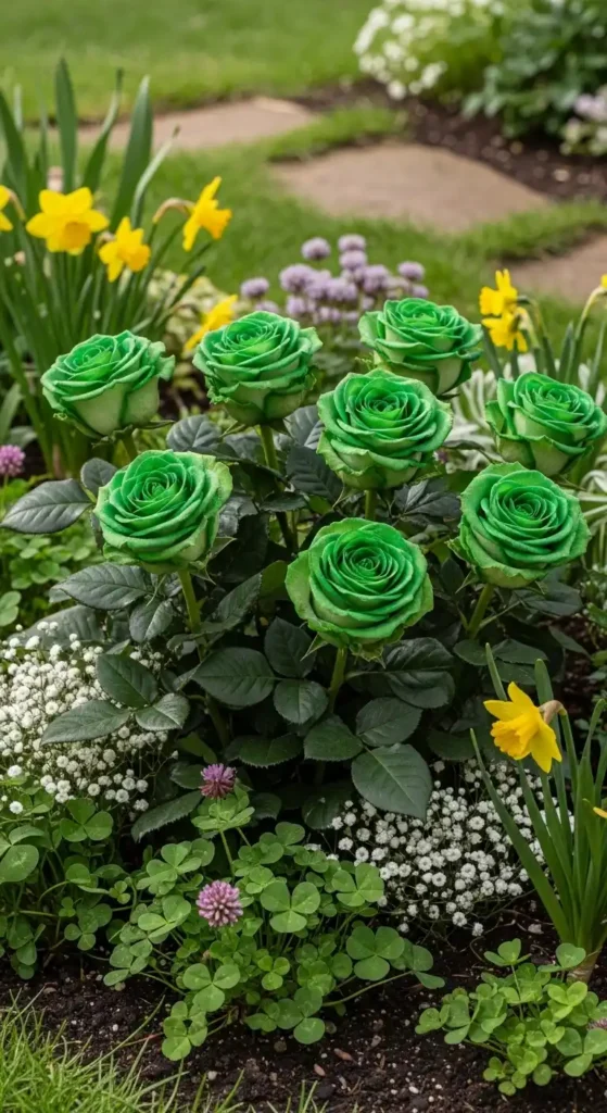 green-roses