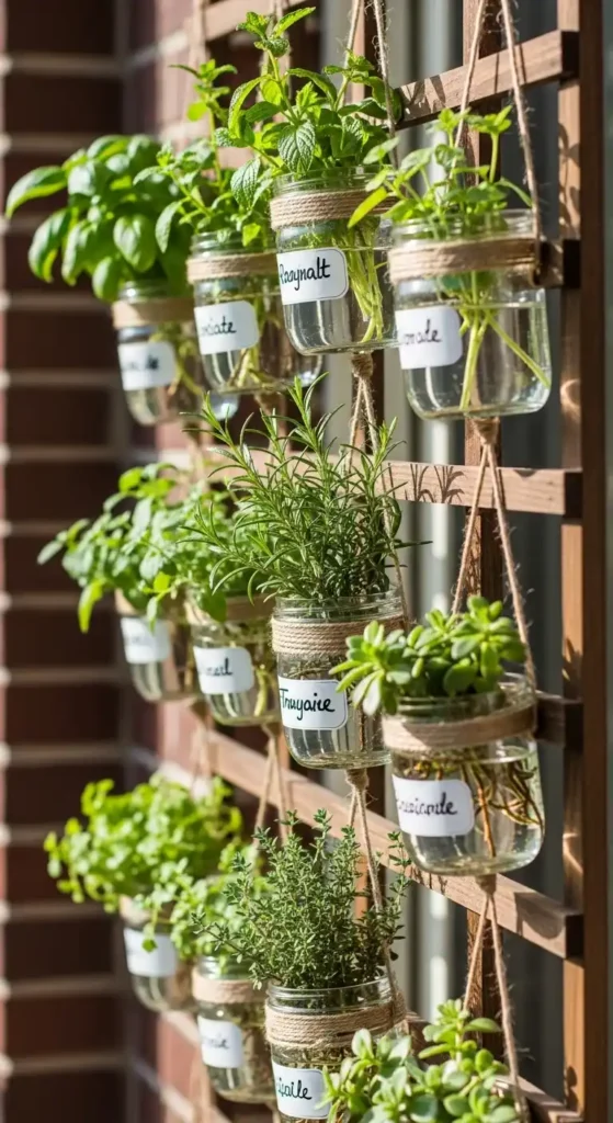 hanging-mason-jar-garden