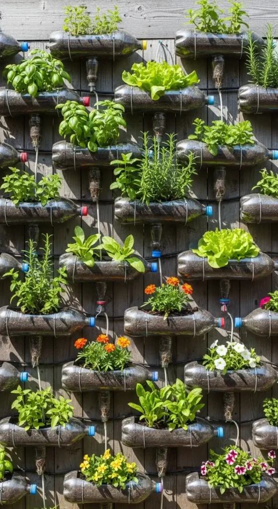 recycled-bottle-garden