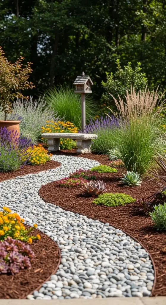 use-decorative-mulch-or-pebbles