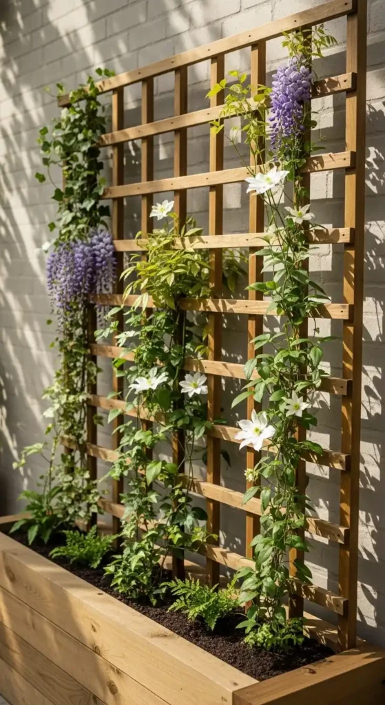 wooden-trellis-with-climbing-plants
